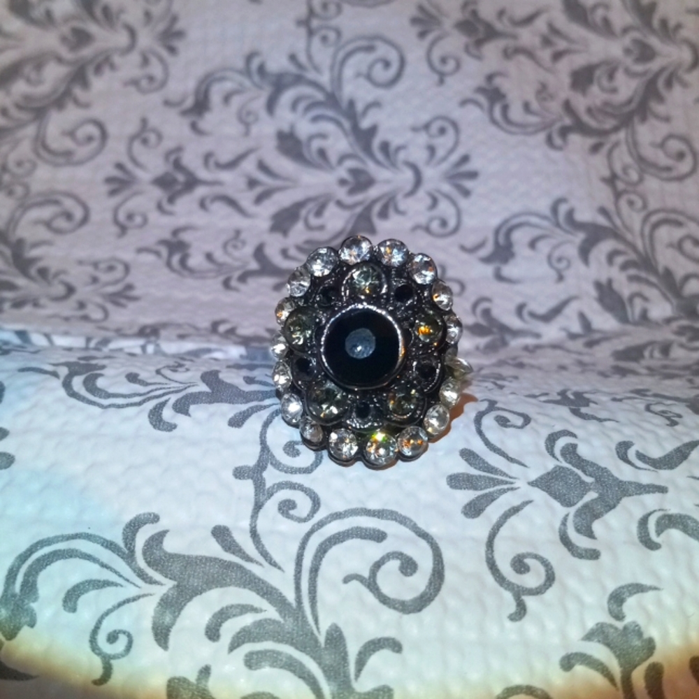 Size 7+ Adjustable Jeweled Ring